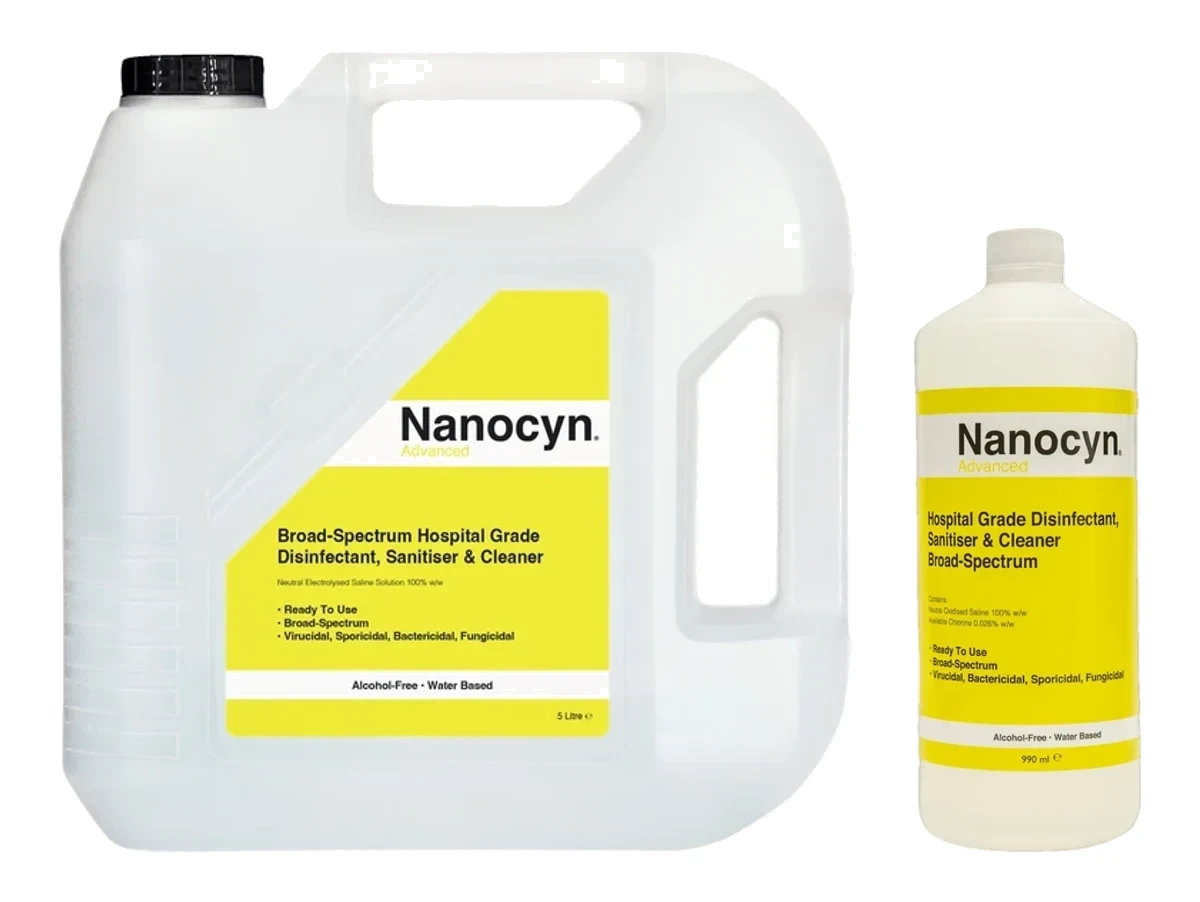 Nanocyn Advanced 5 L and 990 ml bottles